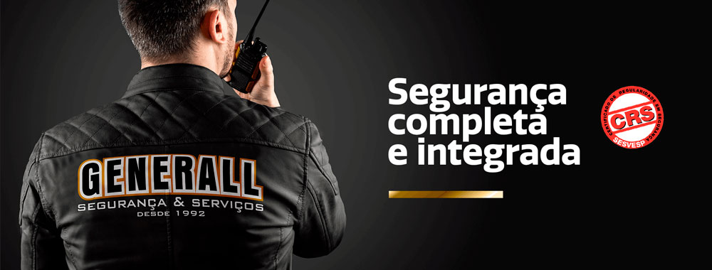 Banner dos serviços de segurança privada da empresa de segurança Generall