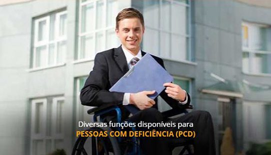 Banner anunciando vagas para Pessoas com Deficiência (PCD) para trabalhar na empresa de serviços de segurança Generall